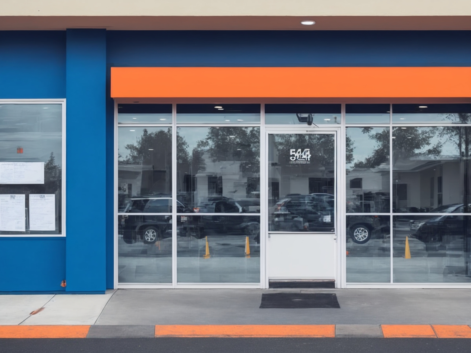 Modern tanning salon location exterior